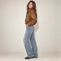 Bomber Faux Leather Con Bolsas Cargo – Imagen 6