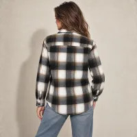Shacket Cuadros Sherpa Lined Verde Y Negro – Imagen 5