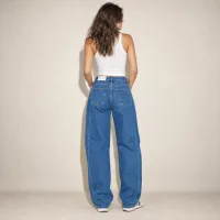 Jeans Barrell Wide Leg Azul Medio – Imagen 2