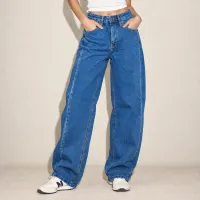 Jeans Barrell Wide Leg Azul Medio – Imagen 3