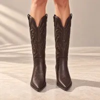 Bota Vaquera Bordada Knee-High  – Image 3