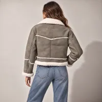 Jacket Shearling Bicolor Con Bolsas – Image 6