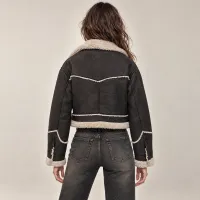 Jacket Shearling Bicolor Con Bolsas – Image 2