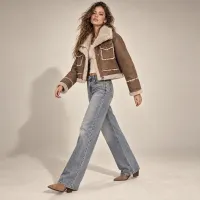 Jacket Shearling Bicolor Con Bolsas – Image 4
