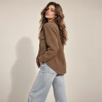Shacket Corduroy Con Bolsas Caflap  – Imagen 2