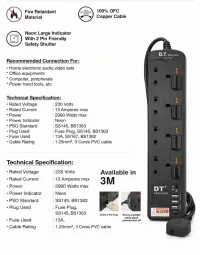 Black Electrical Socket (4 Sockets) – Image 1