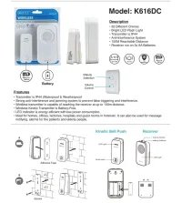 K616DC Wireless Kinetic Door Bell – Image 1