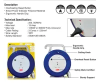 Extension Cable Reel; 2 Gang 10 meters – Image 1