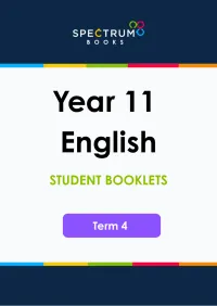 Year 11 English – Term 4 – Student Booklets – Image 1