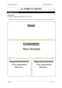 Year 10 English – Term 3 – Student Booklets – Image 3