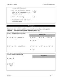 Year 10 Mathematics – Term 1 – Student Booklets – Image 5