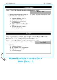 Year 4 English – Term 1 – Student Booklets – Image 4