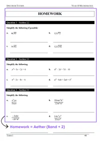 Year 10 Mathematics – Term 1 – Student Booklets – Image 7