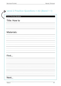 Year 1 English – Term 2 – Student Booklets – Image 5