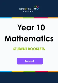 Year 10 Mathematics – Term 4 – Student Booklets – Image 1