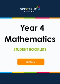 Year 4 Mathematics – Term 2 – Student Booklets – Image 1