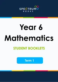 Year 6 Mathematics – Term 1 – Student Booklets – Image 1