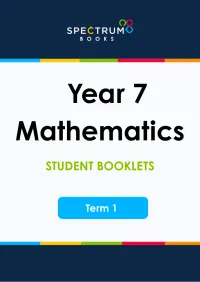 Year 7 Mathematics – Term 1 – Student Booklets – Image 1