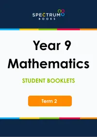 Year 9 Mathematics – Term 2 – Student Booklets – Image 1