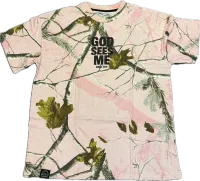 God Sees Me Tee – Pink, S