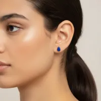 Lapis Lazuli Teardrop Earrings – Image 3