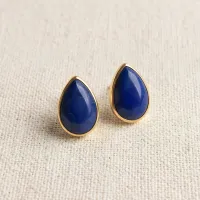 Lapis Lazuli Teardrop Earrings – Image 6