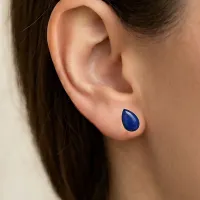 Lapis Lazuli Teardrop Earrings – Image 4