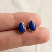 Lapis Lazuli Teardrop Earrings – Image 5