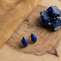 Lapis Lazuli Teardrop Earrings – Image 7