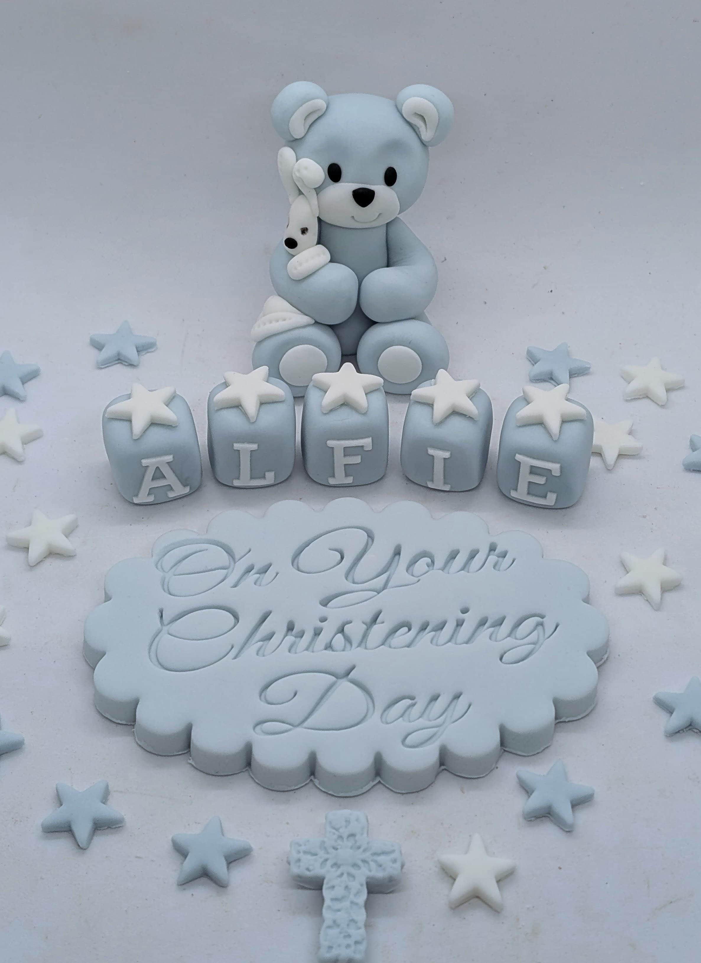 Teddy with Bunny Christening Baptism set – Image 1