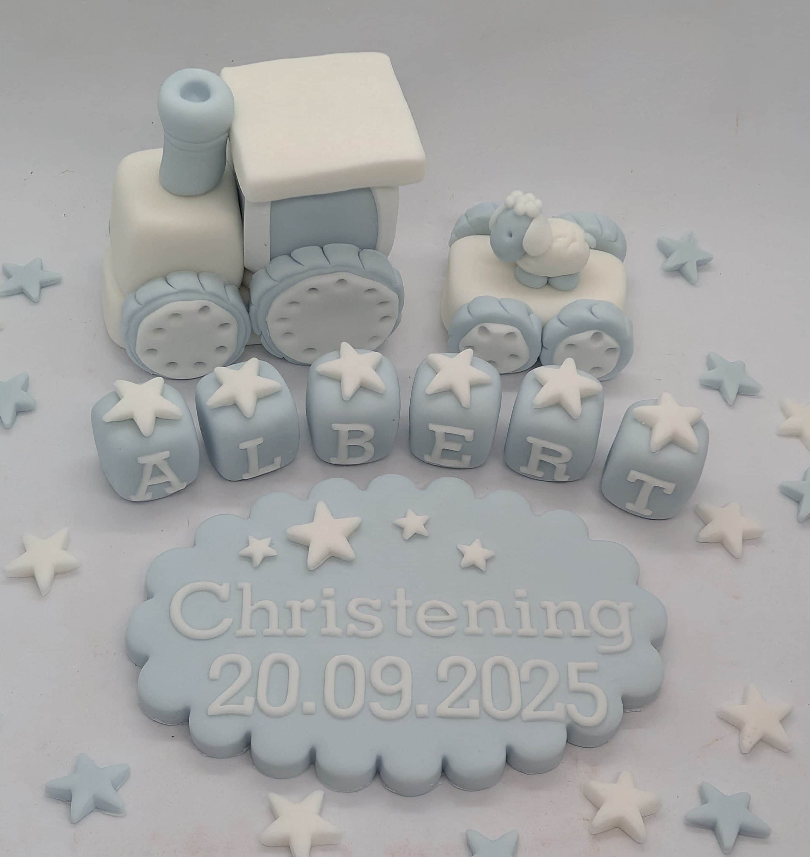 Tractor Sheep Christening Baptism Plaque set – Image 1