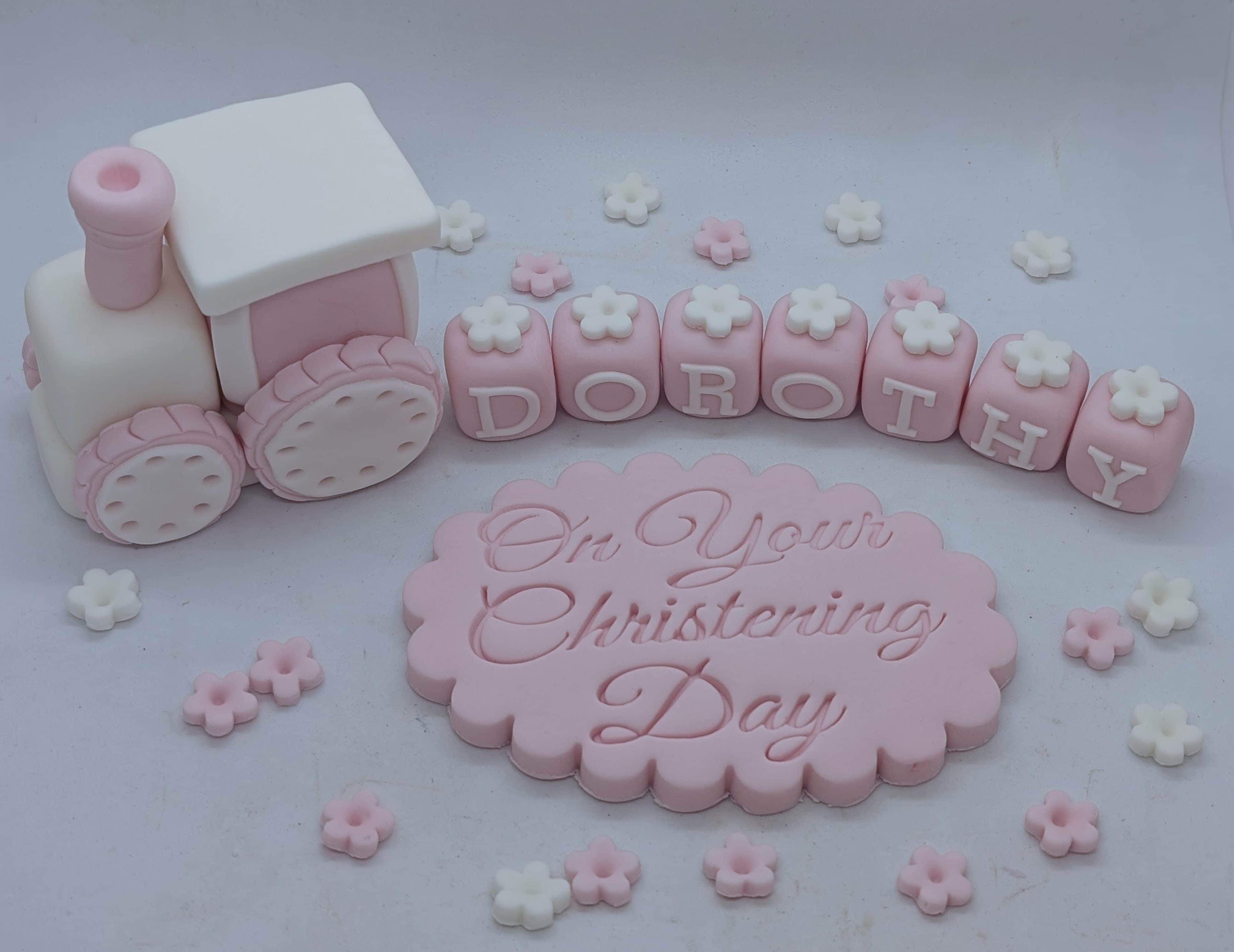 Tractor Christening Baptism Plaque set – Image 1