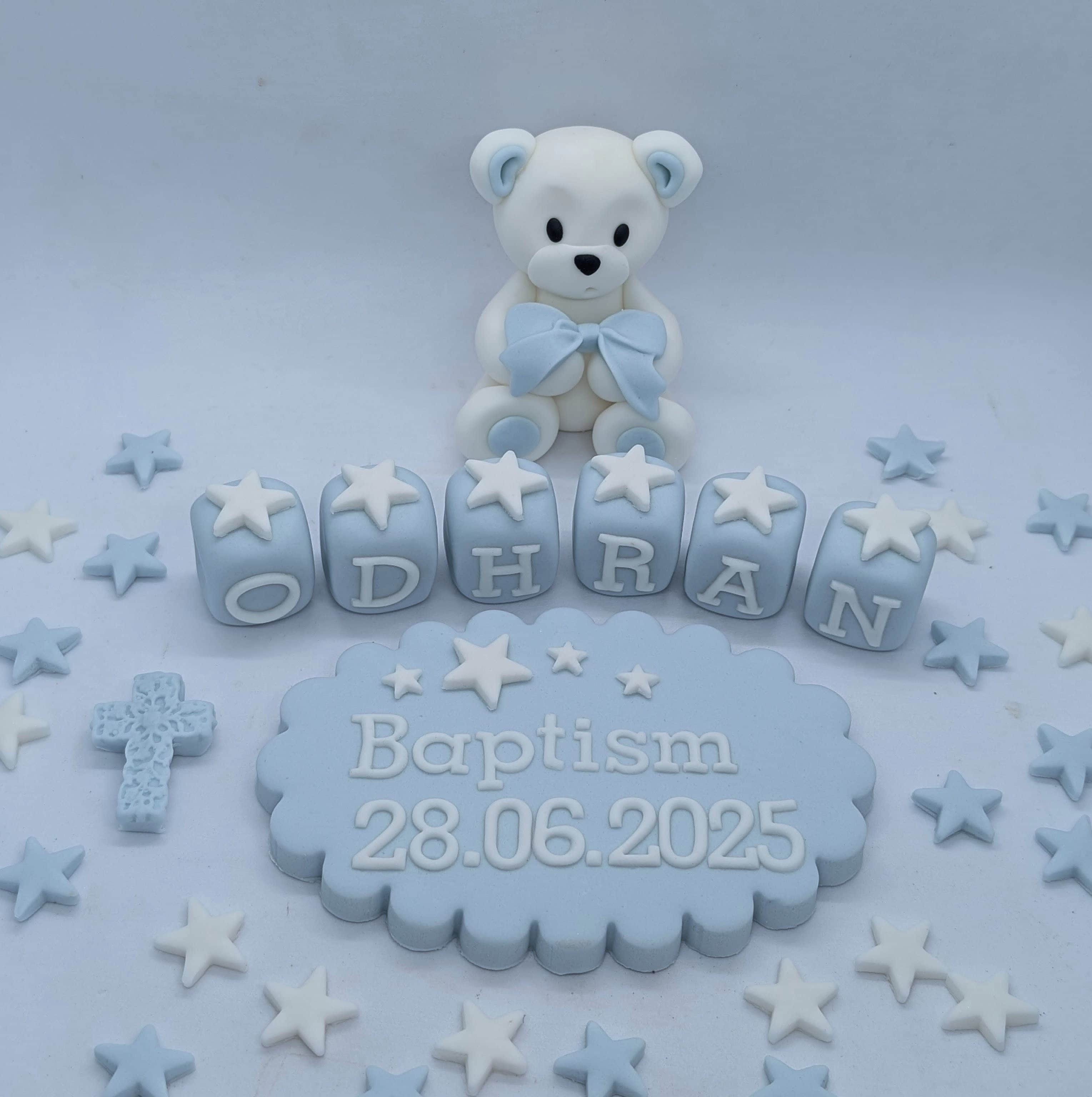 Teddy Christening Baptism Plaque set – Image 2