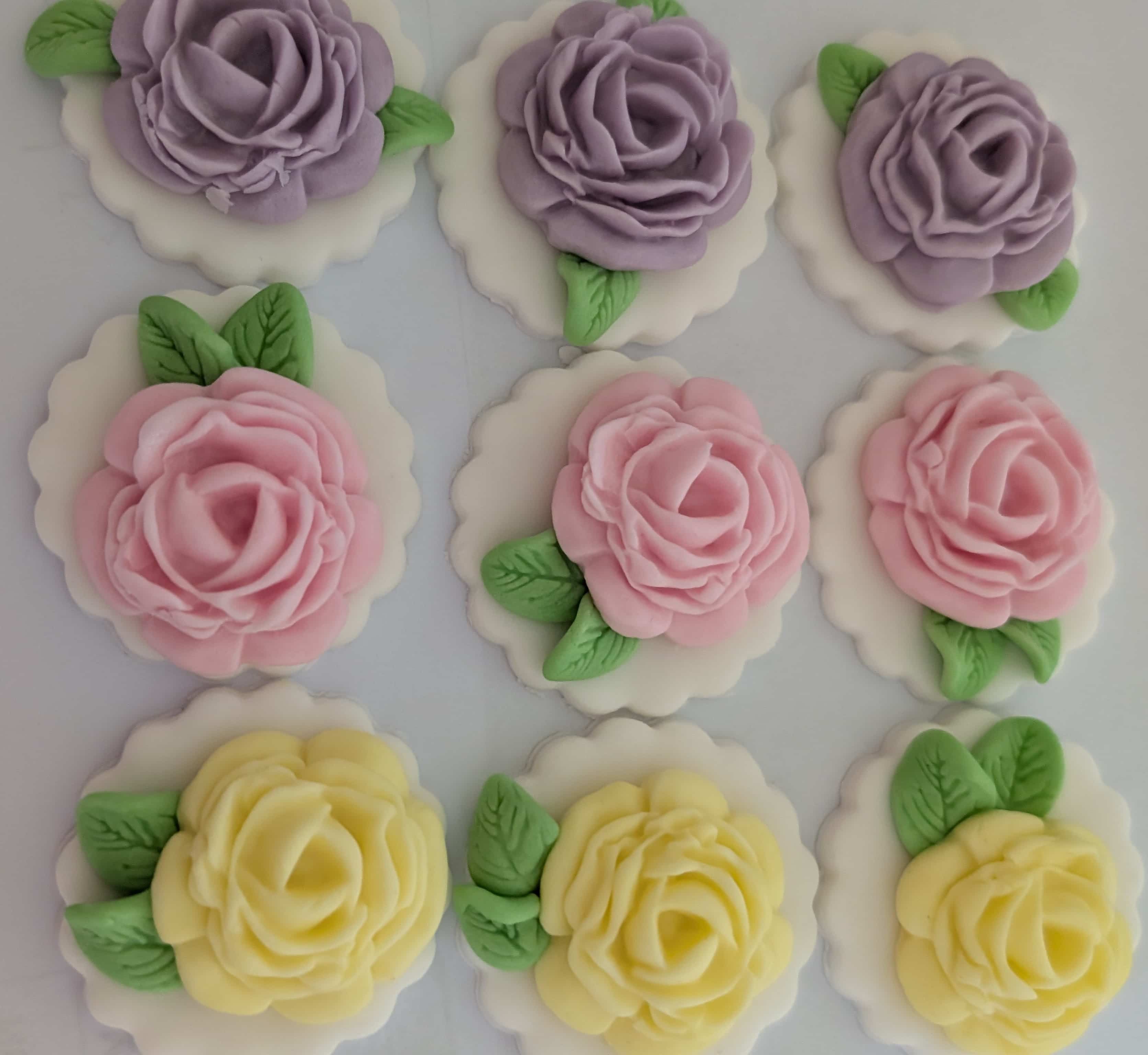 Roses Cupcake Birthday Toppers (each) – Image 1
