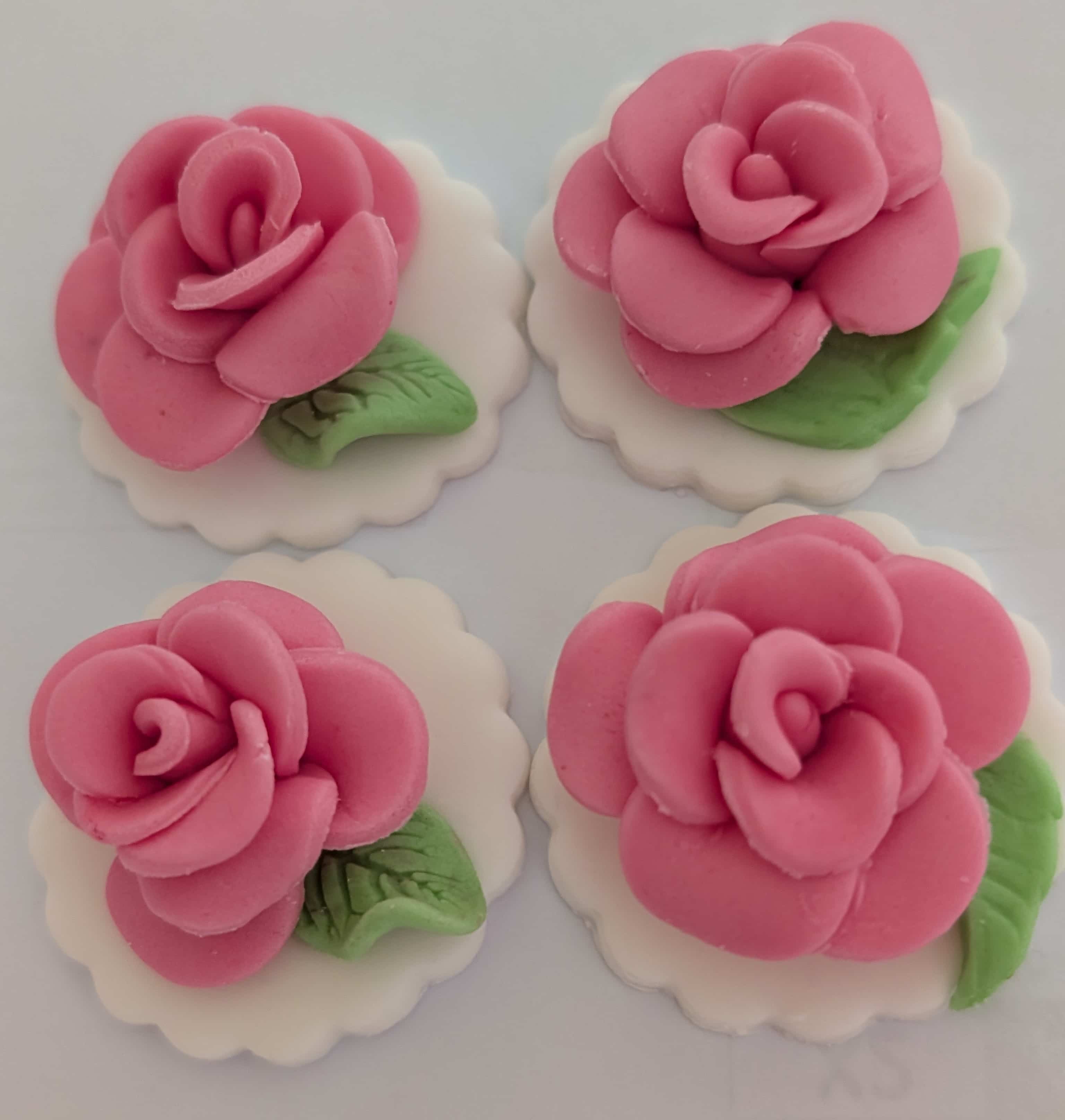 Roses Cupcake Birthday Toppers (each) – Image 1