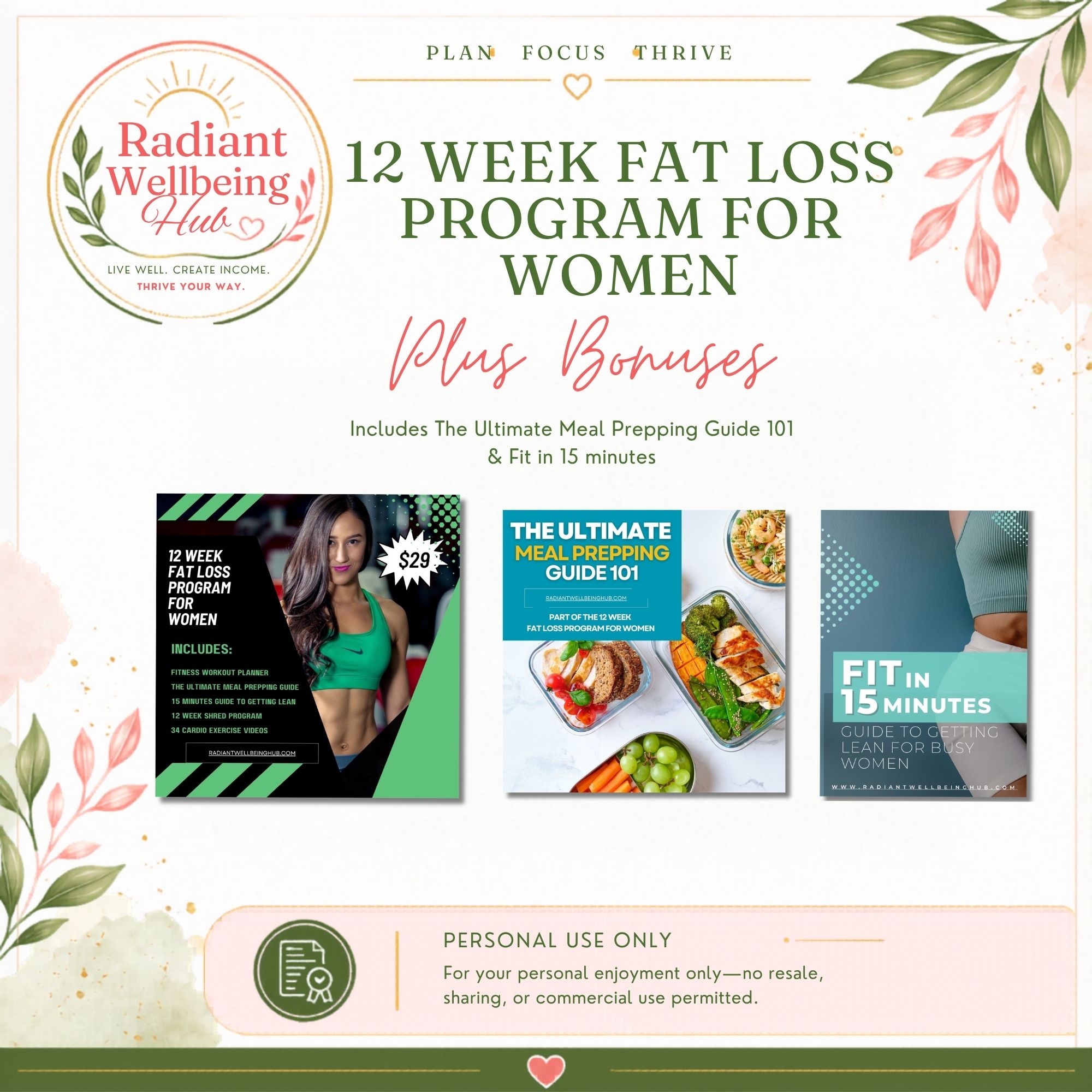 12 Week Fat Loss Program for Women – Image 1