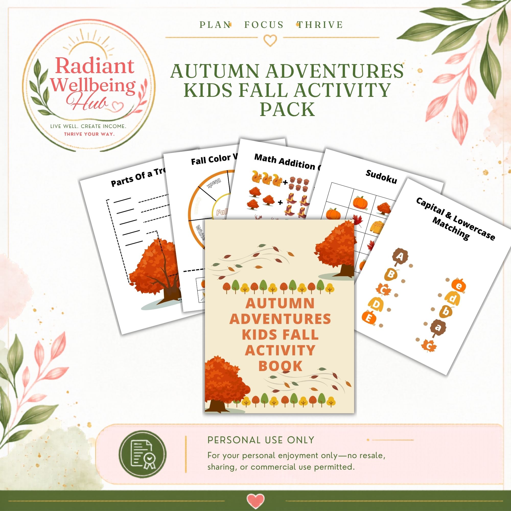 Autumn Adventures Kids Fall Activity Book – Image 1