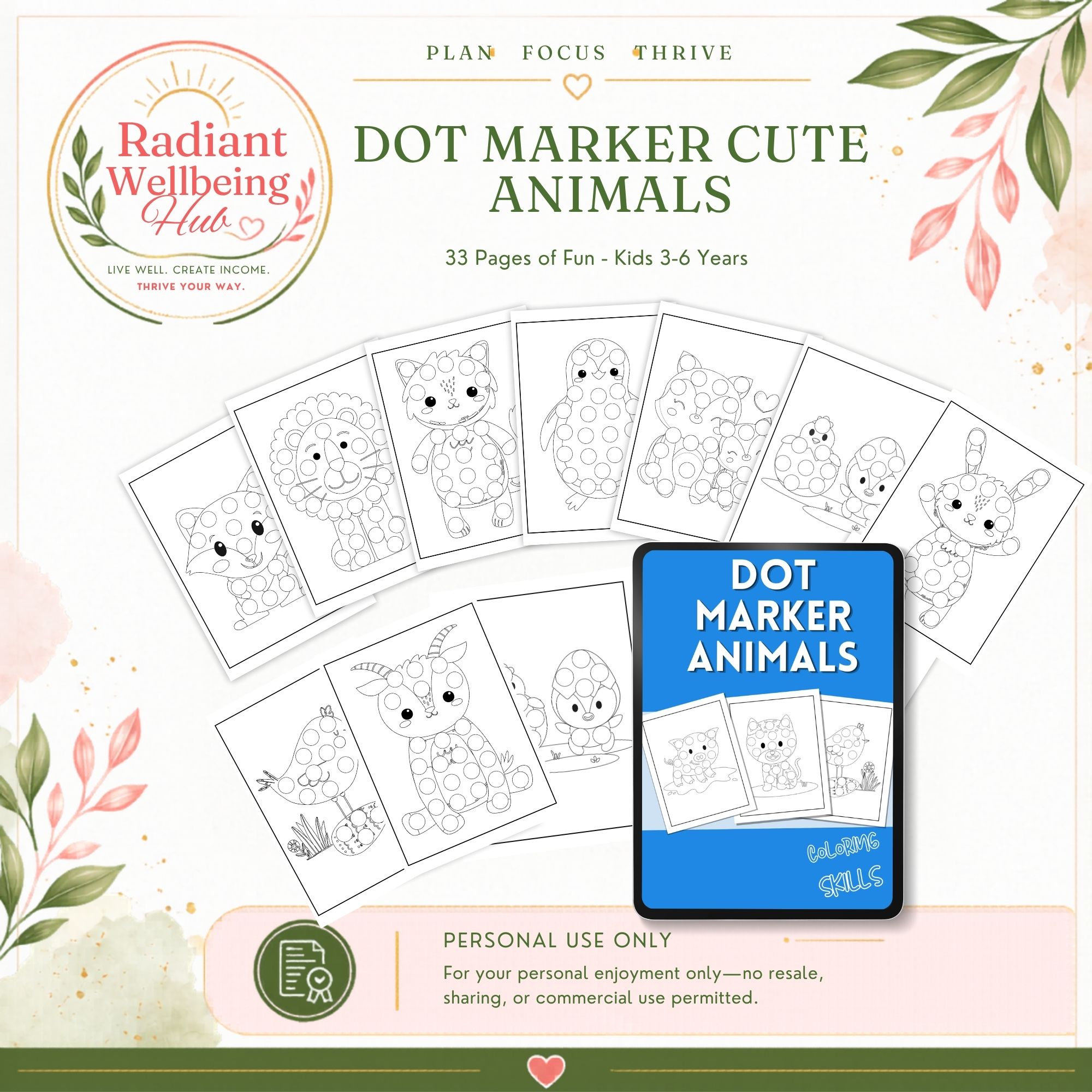 Dot Marker Cute Animals Set – Image 1