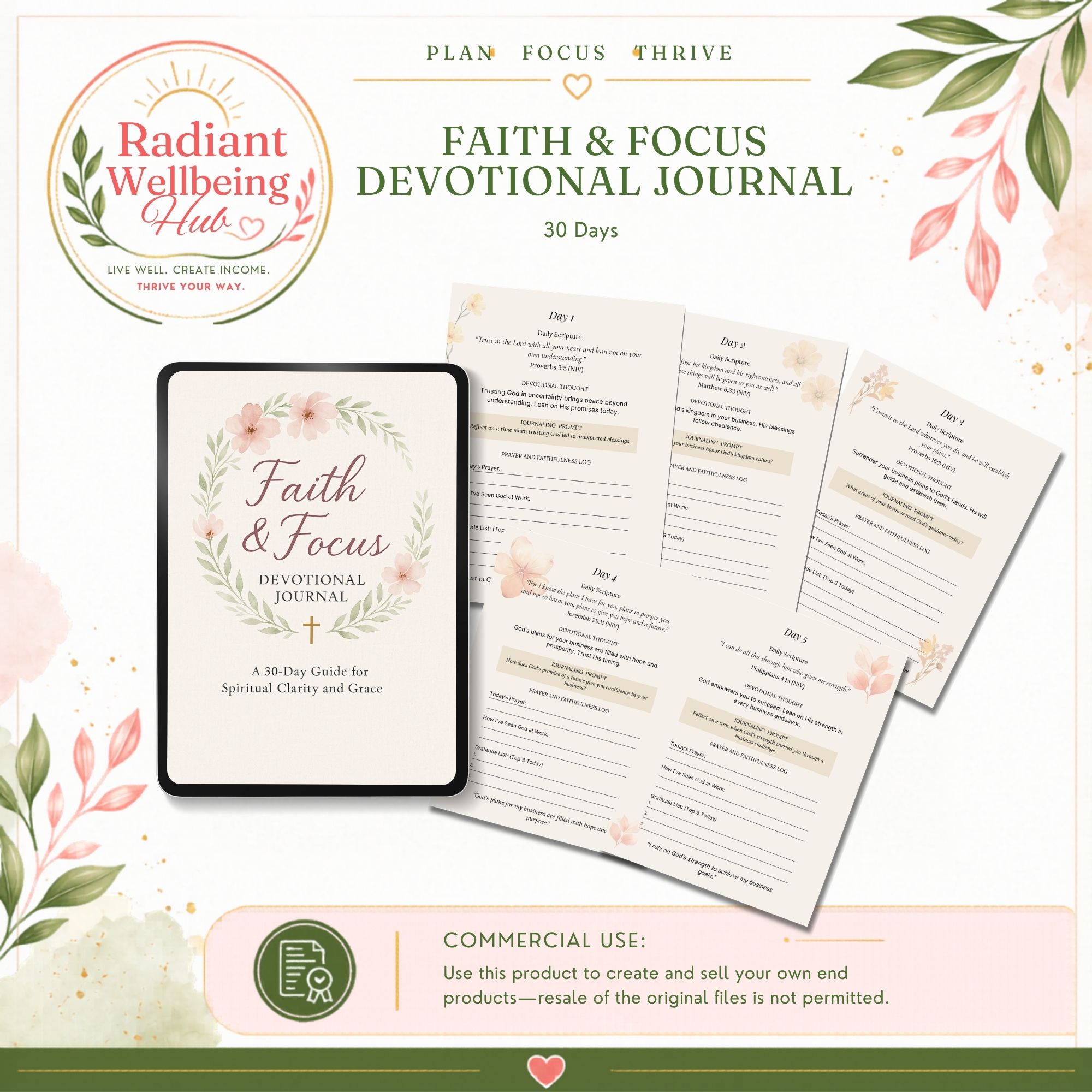 Faith & Focus Devotional Journal – Image 1
