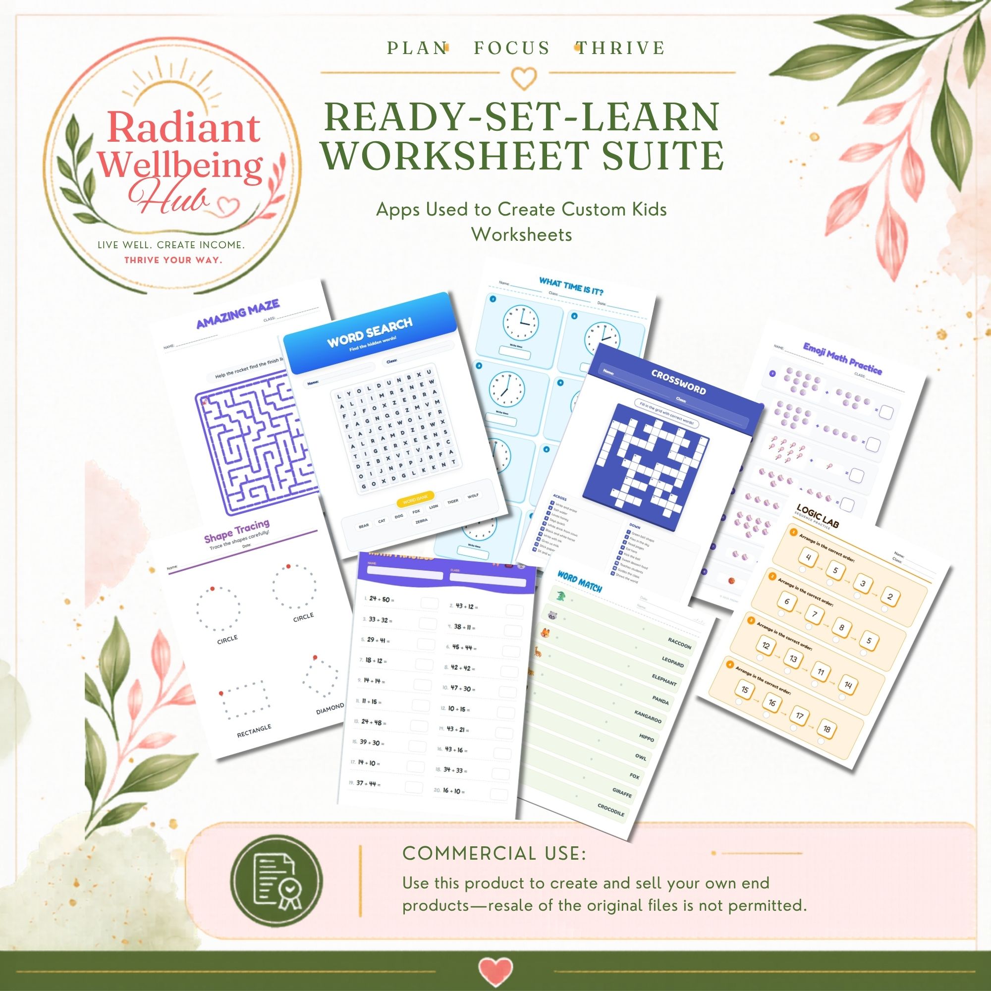 Ready-Set-Learn Worksheet Suite – Image 1