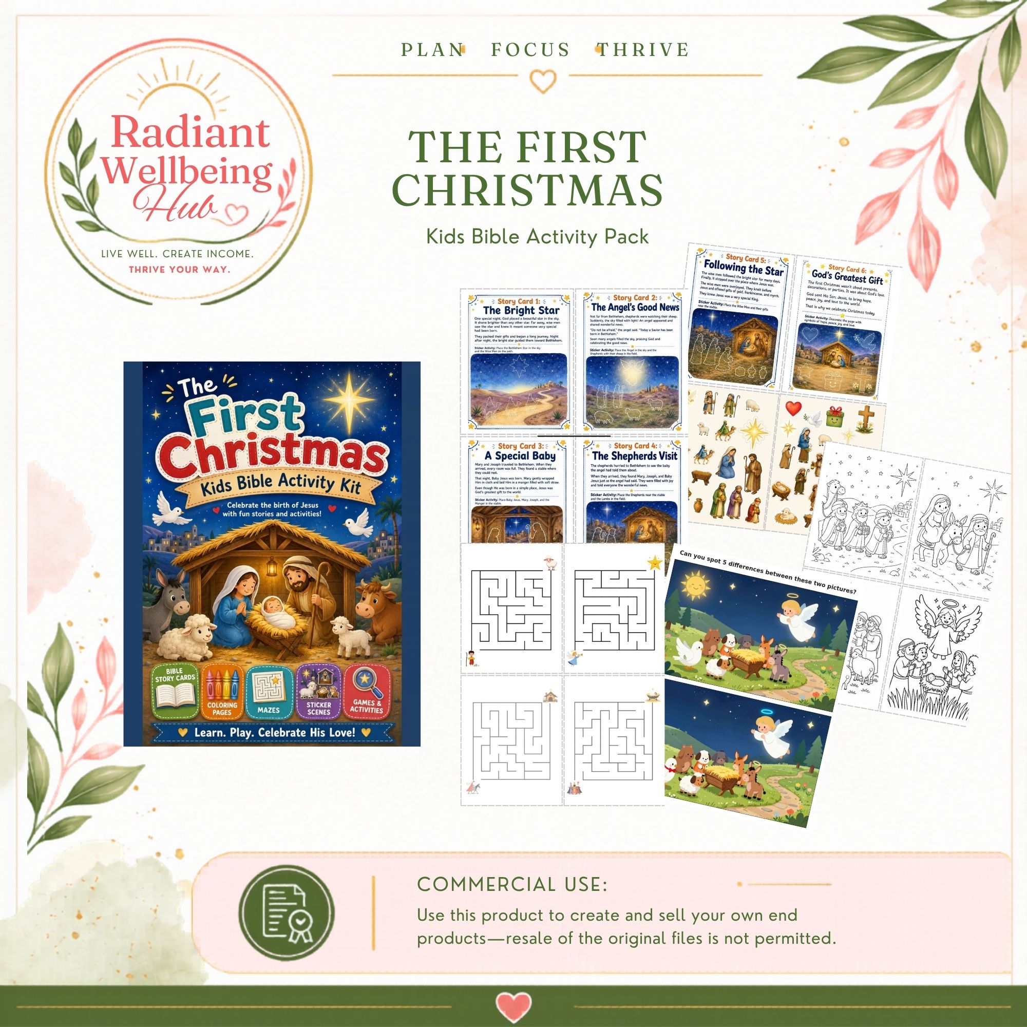 The First Christmas - Kids Bible Activity Pack  – Image 1