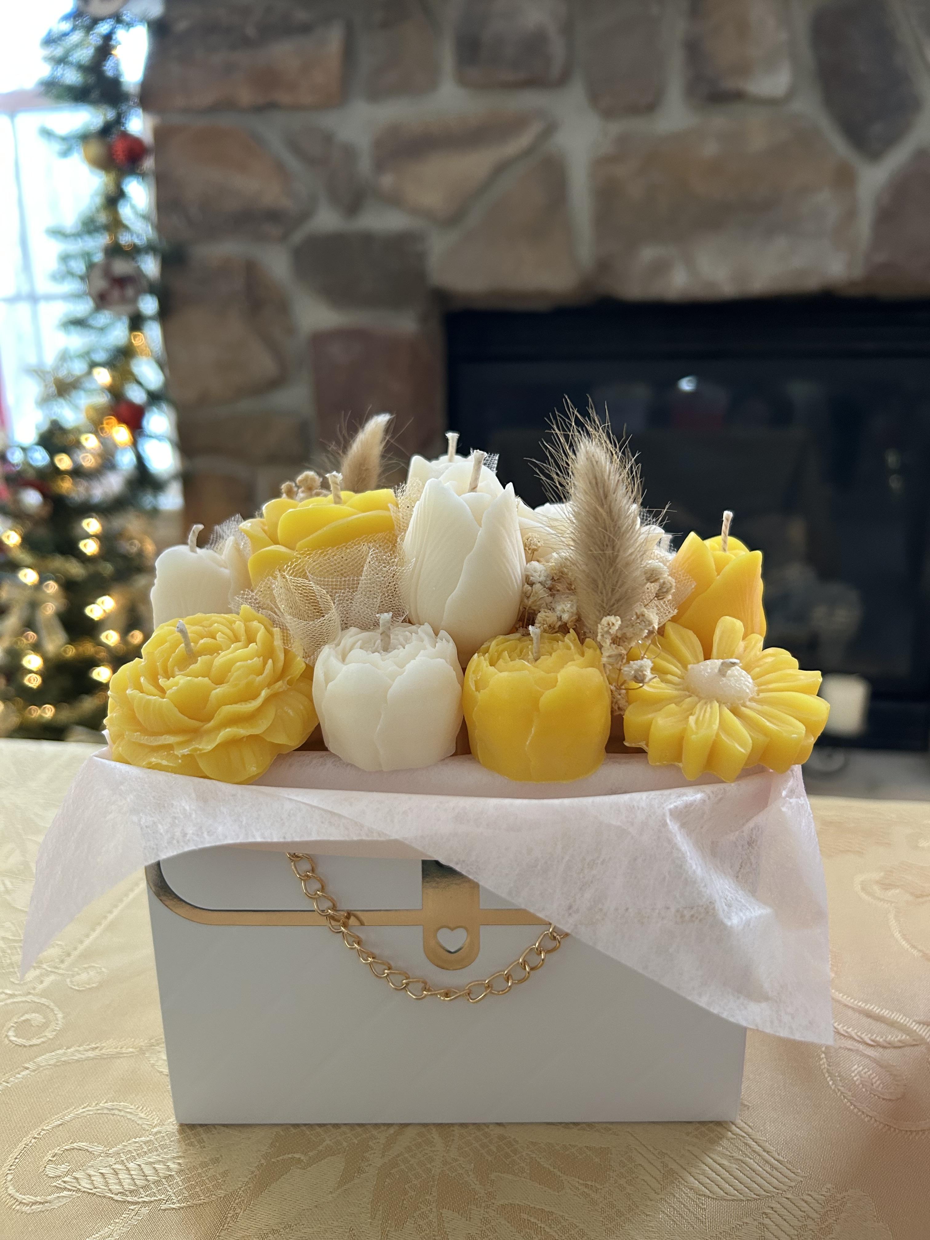 Floral Candle Bouquet – Yellow Bouquet