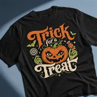 Trick for a Treat Retro Halloween Tee & Crewneck – Image 1