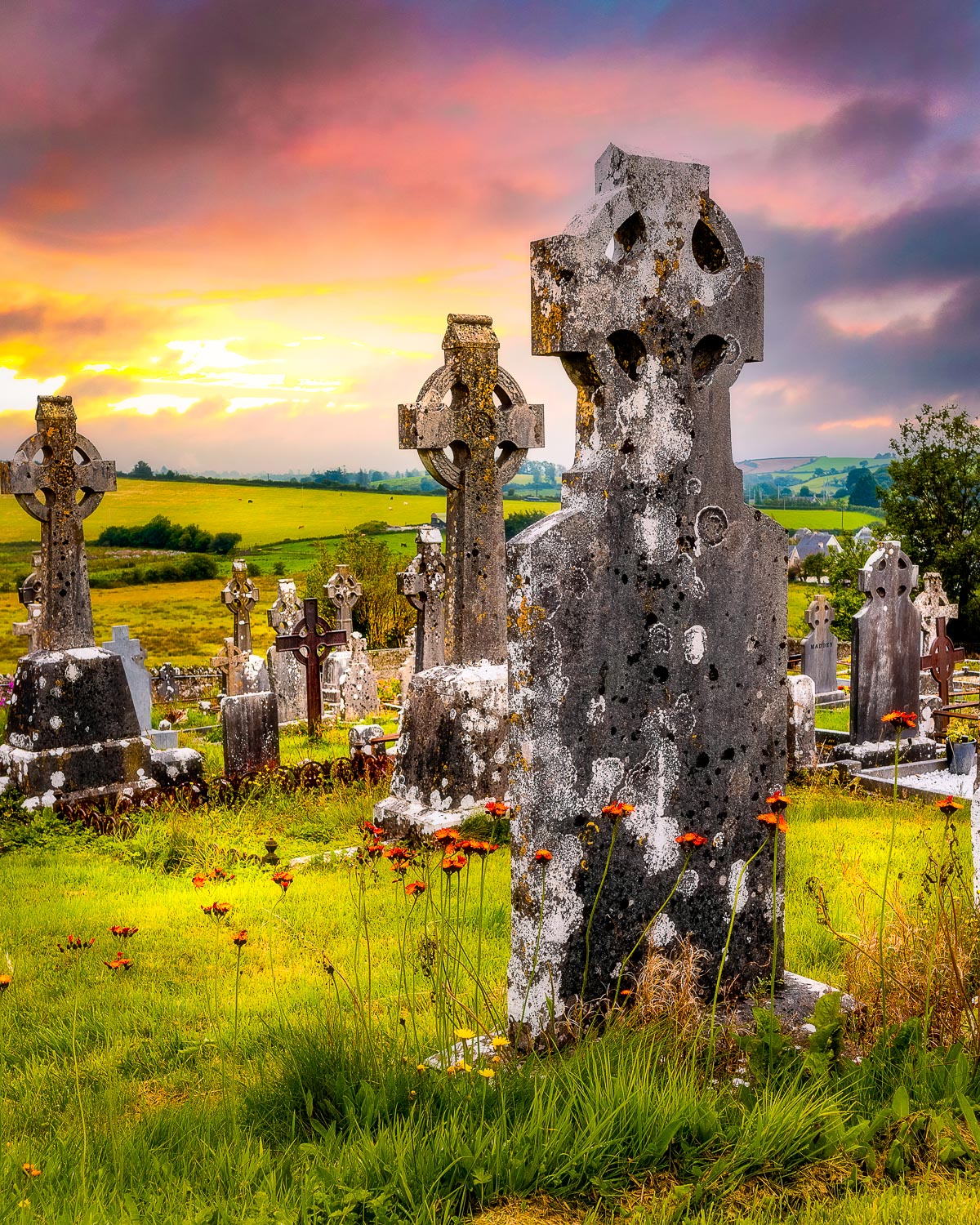 Celtic Crosses in Tulla Graveyard, County Clare – Image 2