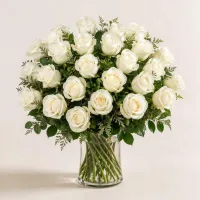 TEST – Elegant 24 White Roses | PRUEBA – 24 Rosas Blancas Elegantes – Image 1
