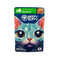 BEEFY BUFFY Zestaw Kawałki w sosie | 4 smaki | dla dorosłych kotów | 85 g – Image 4