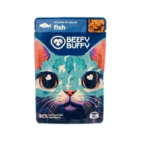 BEEFY BUFFY Zestaw Kawałki w sosie | 4 smaki | dla dorosłych kotów | 85 g – Image 3