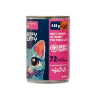 BEEFY BUFFY Kawałki w sosie | Wołowina | dla dorosłych kotów | 415 g – Image 2