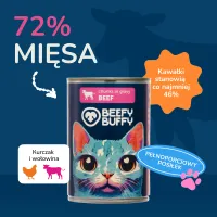 BEEFY BUFFY Kawałki w sosie | Wołowina | dla dorosłych kotów | 415 g – Image 4