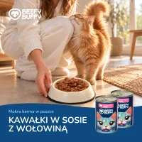 BEEFY BUFFY Kawałki w sosie | Wołowina | dla dorosłych kotów | 415 g – Image 6